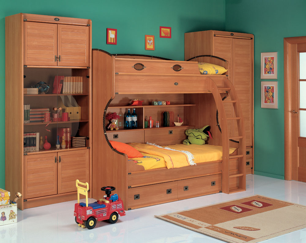двухъярусные мебель для детской комнаты для